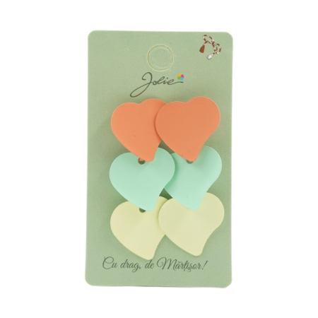 Bijuterii argint - Cercei Primavara Inimi