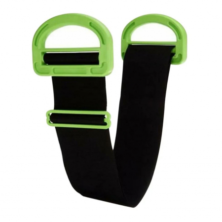 Import - Chinga Tip Banda Elastica Pentru Transportul Obiectelor Grele, Flippy, Lungime Maxima 1.7 m, Greutate de Sustinere 100 kg, Negru/Verde
