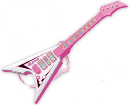 Jucarii, Copii & Bebe - Chitara electrica din plastic pentru copii, 55 cm, 2+ ani, Roz
