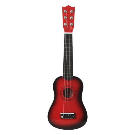 Jucarii, Copii & Bebe - Chitara pentru Copii, Flippy, din Lemn si Plastic, pentru Incepatori, 53.4 x 17.5 x 5.8 cm, Rosu Lucios