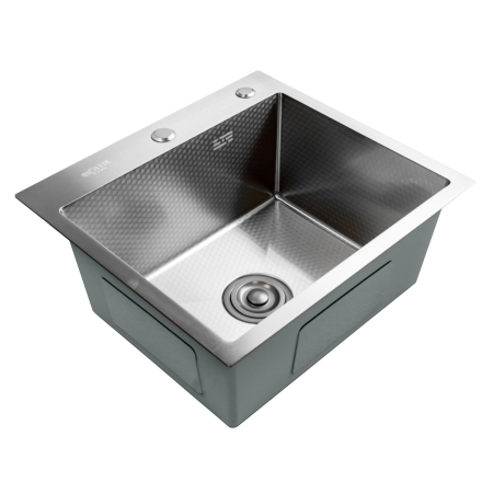 Casă și camping - Chiuveta bucatarie BoHM BH5045SD, inox alimentar SUS304, 500 x 450 x 220 mm, finisaj Satin, sifon inclus