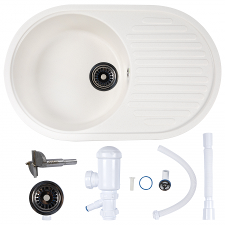 Chiuveta compozit oval alb picurator 720x455mm [3]