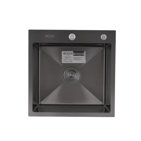 Chiuveta de bucatarie din inox alimentar SUS304 BH5050B BoHM Nano Black 500X500X215 mm [1]