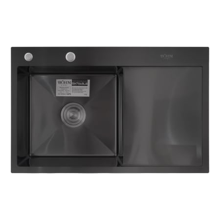 Chiuveta de bucatarie din inox alimentar SUS304 BH7849LB BoHM Nano Black 780x490x215 mm [1]