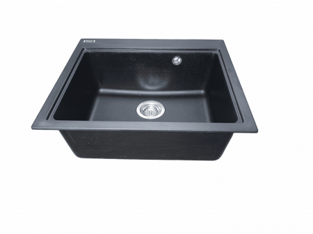 Chiuveta din compozit de granit pentru bucatarie Negru metalic ELEFANT PREMIUM 5852 VESTA [1]