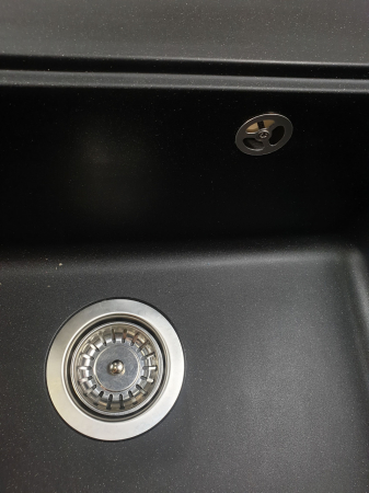 Chiuveta din compozit de granit pentru bucatarie Negru metalic ELEFANT PREMIUM 5852 VESTA [4]