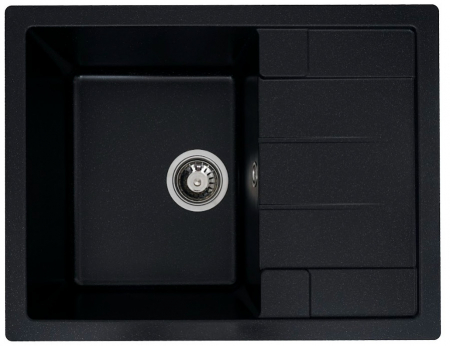 Pentru Casa si Camping - Chiuveta din compozit de granit pentru bucatarie negru metalic ELEFANT PREMIUM 6650 INTENSO