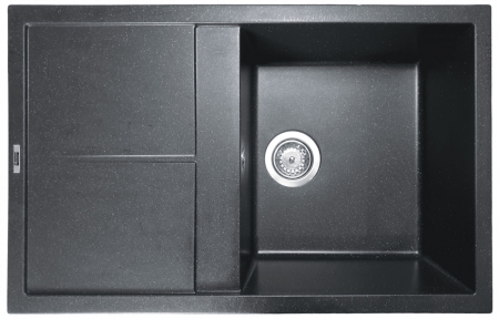 Pentru Casa si Camping - Chiuveta din compozit de granit pentru bucatarie negru metalic ELEFANT PREMIUM 7850 SELENA