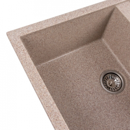 Chiuveta din compozit de granit pentru bucatarie Nisip bej ELEFANT PREMIUM 7850 SELENA [3]