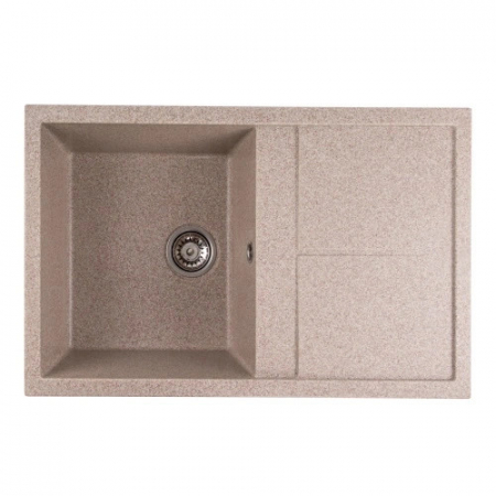 Pentru Casa si Camping - Chiuveta din compozit de granit pentru bucatarie Nisip bej ELEFANT PREMIUM 7850 SELENA