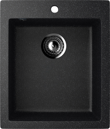 Chiuveta dreptunghiulara de bucatarie Ulgran U-404-308 Negru, 49.5 x 42 cm [0]