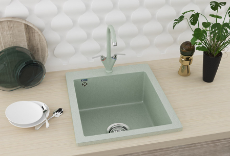 Chiuveta dreptunghiulara de bucatarie Ulgran U-404-328 Bej, 49.5 x 42 cm [1]