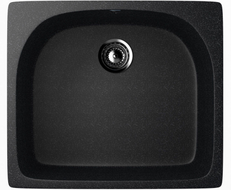 Chiuveta patrata de bucatarie Ulgran U-408-308 Negru, 59 x 51 cm [0]