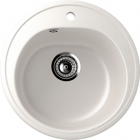 Chiuveta rotunda de bucatarie Ulgran U-102-341 Alb, 48 cm [0]