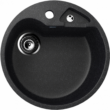 Chiuveta rotunda de bucatarie Ulgran U-108-308 Negru, 50.5 cm [0]