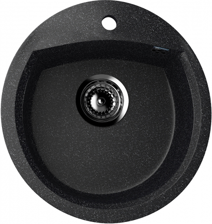 Chiuveta rotunda de bucatarie Ulgran U-407-308 Negru, 46 x 48 cm [0]