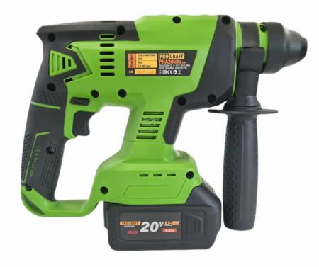 Ciocan Rotopercutor cu acumulator, Procraft PHA20 20V, 4 Ah, 1400 Rpm, 4500 percutii, Brushless, SDS+ [1]