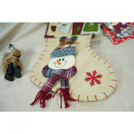 Ciorap Cadouri, Flippy,cu model om de zapada,crem, marimea 20x40 cm, textil, interior [1]