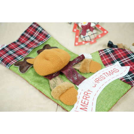 Ciorap Cadouri, Flippy,cu model ren,verde, marimea 23x45 cm, textil, interior [3]
