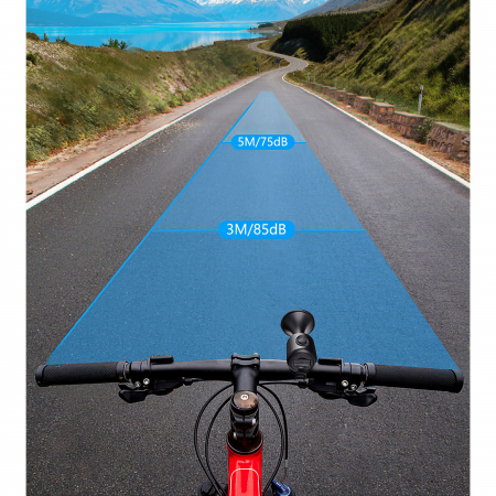 Claxon electric pentru bicicleta, Flippy, rezistent la apa, 120 dB, negru [4]