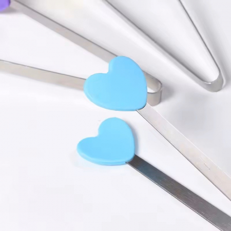 Cleste Creativ pentru Mancare, Flippy, Model Inimioare din Silicon, 14.5x3 cm, Rezistent la Temperaturi Inalte si Coroziune, Albastru [7]