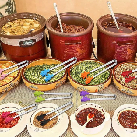 Cleste Creativ pentru Mancare, Flippy, Model Manute din Silicon, 14.5x3 cm, Rezistent la Temperaturi Inalte si Coroziune, Albastru [4]