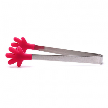 Cleste Creativ pentru Mancare, Flippy, Model Manute din Silicon, 14.5x3 cm, Rezistent la Temperaturi Inalte si Coroziune, Rosu [5]