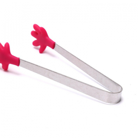 Cleste Creativ pentru Mancare, Flippy, Model Manute din Silicon, 14.5x3 cm, Rezistent la Temperaturi Inalte si Coroziune, Rosu [2]