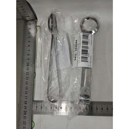 Cleste de Bucatarie, Flippy, Multifunctional, pentru Oua/Alimente/Salata, din Otel Inoxidabil, Gri [8]
