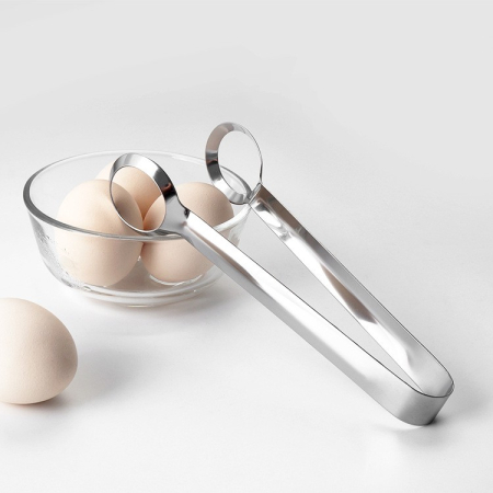 Cleste de Bucatarie, Flippy, Multifunctional, pentru Oua/Alimente/Salata, din Otel Inoxidabil, Gri [7]