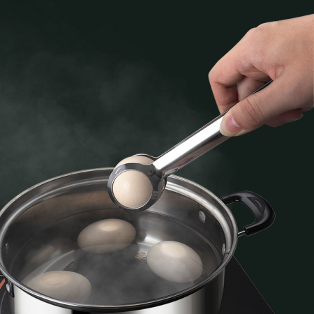 Cleste de Bucatarie, Flippy, Multifunctional, pentru Oua/Alimente/Salata, din Otel Inoxidabil, Gri [4]