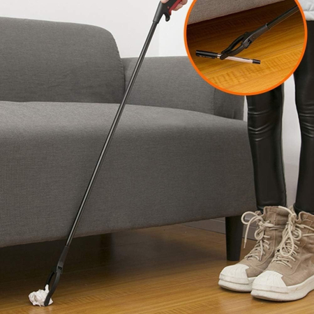 Cleste pentru Colectarea Deseurilor, Flippy, din Metal si Plastic, 60 cm, Fara Maini Murdare, Negru/Rosu [3]