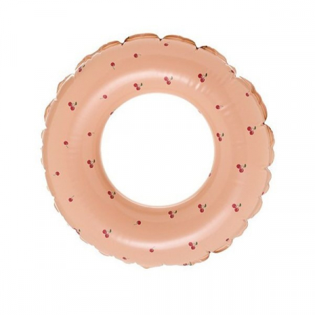 Jucarii, Copii & Bebe - Colac de inot gonflabil pentru copii, Portocaliu, Model cu cirese, Flippy, diametru 70 cm