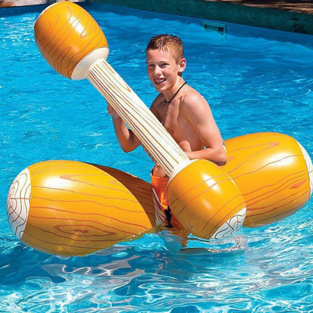 Jucarii, Copii & Bebe - Colac de inot gonflabil sub forma de pluta + vasla gonflabila , Joc pentru piscina, Flippy