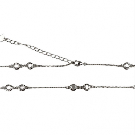 Colier Argint 925 cu Pietre, reglabil, 40+6 cm [2]