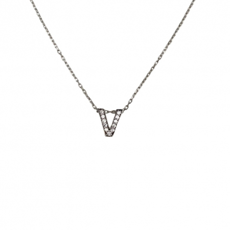 Coliere - Colier Argint 925 Litera V, 40 cm