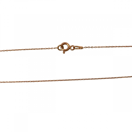 Colier Argint 925 Litera V, Placat cu Aur Roz, 40 cm [3]