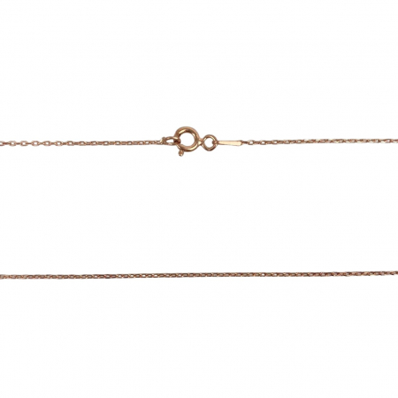 Colier din Argint 925, Coronita Dubla Placata cu Aur Roz 40+5 cm [2]