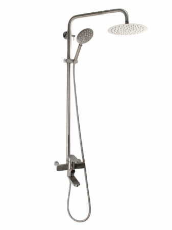 Coloana de dus Mixxus AVA-009-J, 120 cm baterie si para, monocomanda, furtun flexibil [0]