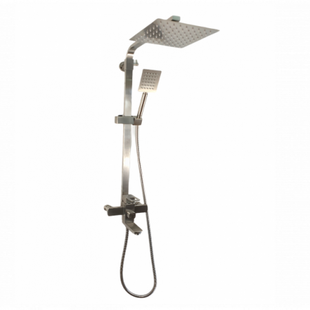 Coloana de dus Mixxus FIT-009-J INOX, 120 cm + baterie si para, monocomanda, furtun flexibil [3]