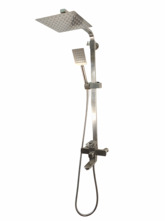 Coloana de dus Mixxus FIT-009-J INOX, 120 cm + baterie si para, monocomanda, furtun flexibil [4]