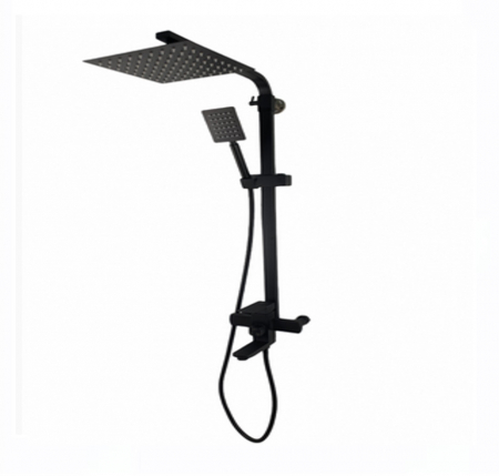 Coloana de dus Mixxus KUB-009-J NEGRU, 120 cm baterie si para, monocomanda, furtun flexibil [4]