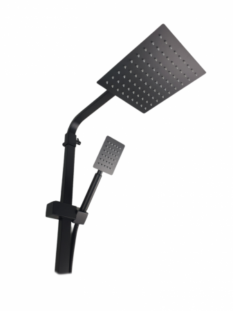 Coloana de dus Mixxus KUB-009-J NEGRU, 120 cm baterie si para, monocomanda, furtun flexibil [1]