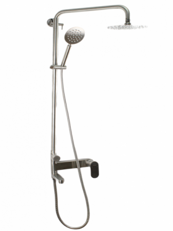 Coloana de dus Mixxus RIO-009-J, 120 cm + baterie si para, monocomanda, furtun flexibil [3]