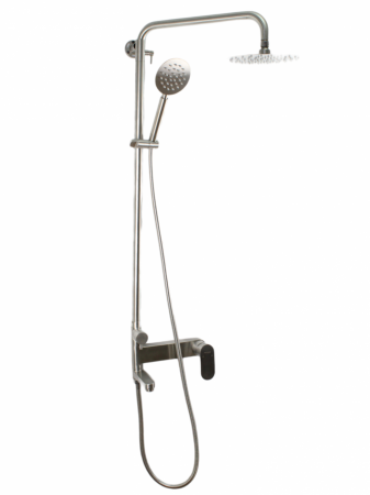 Coloana de dus Mixxus RIO-009-J, 120 cm + baterie si para, monocomanda, furtun flexibil [0]