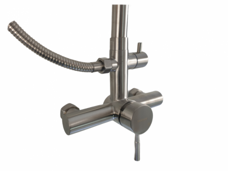 Coloana de dus Mixxus SUS-003-J, 120 cm + baterie si para, monocomanda, furtun flexibil [2]