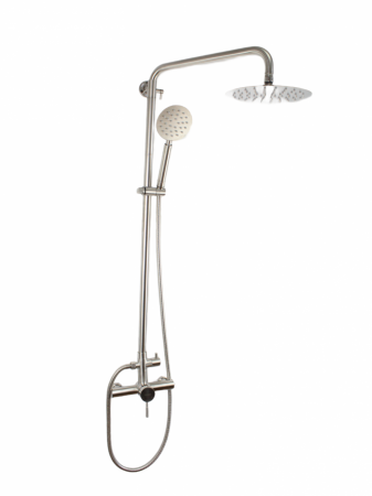 Coloana de dus Mixxus SUS-003-J, 120 cm + baterie si para, monocomanda, furtun flexibil [0]