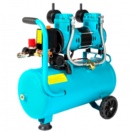 Compresor Detoolz 24L fara ulei, 1500 W, debit 154L/min, 8 bar, 2 prize de aer [17]