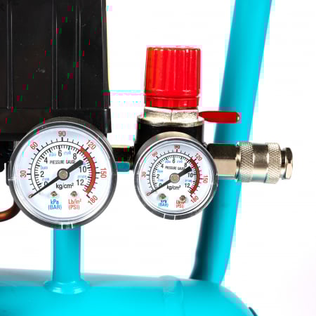 Compresor Detoolz 50L cu ulei, 1680 W, debit 206L/min, 8 bar, 2 prize de aer [10]