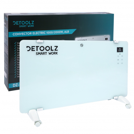 Convector electric Detoolz 1000W/2000W, Wifi, alb [0]